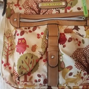 Lily Bloom owl and fox purse
